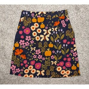 Princess Highway Skirt Size 8 Navy Floral Butterfly Linen Cotton Mini